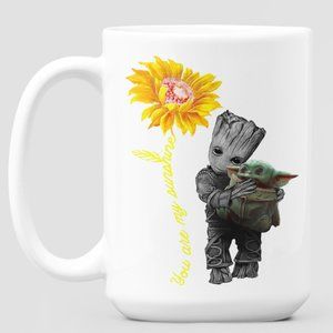 Yoda Vs Groot Coffee Mug, 15oz Premium Quality